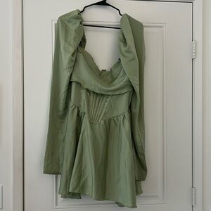 Sage green corset dress